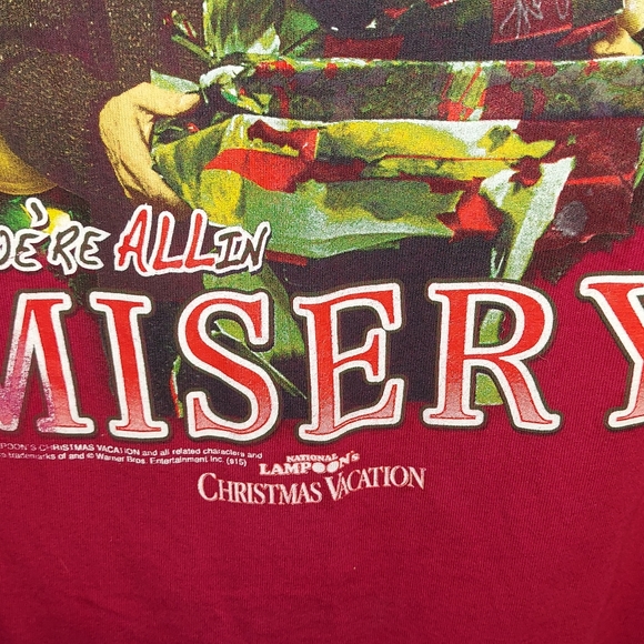 Mens Christmas Vacation Red T-Shirt Size Large - Picture 5 of 8